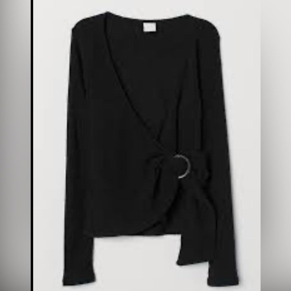 H&M Crinkled Jersey Top